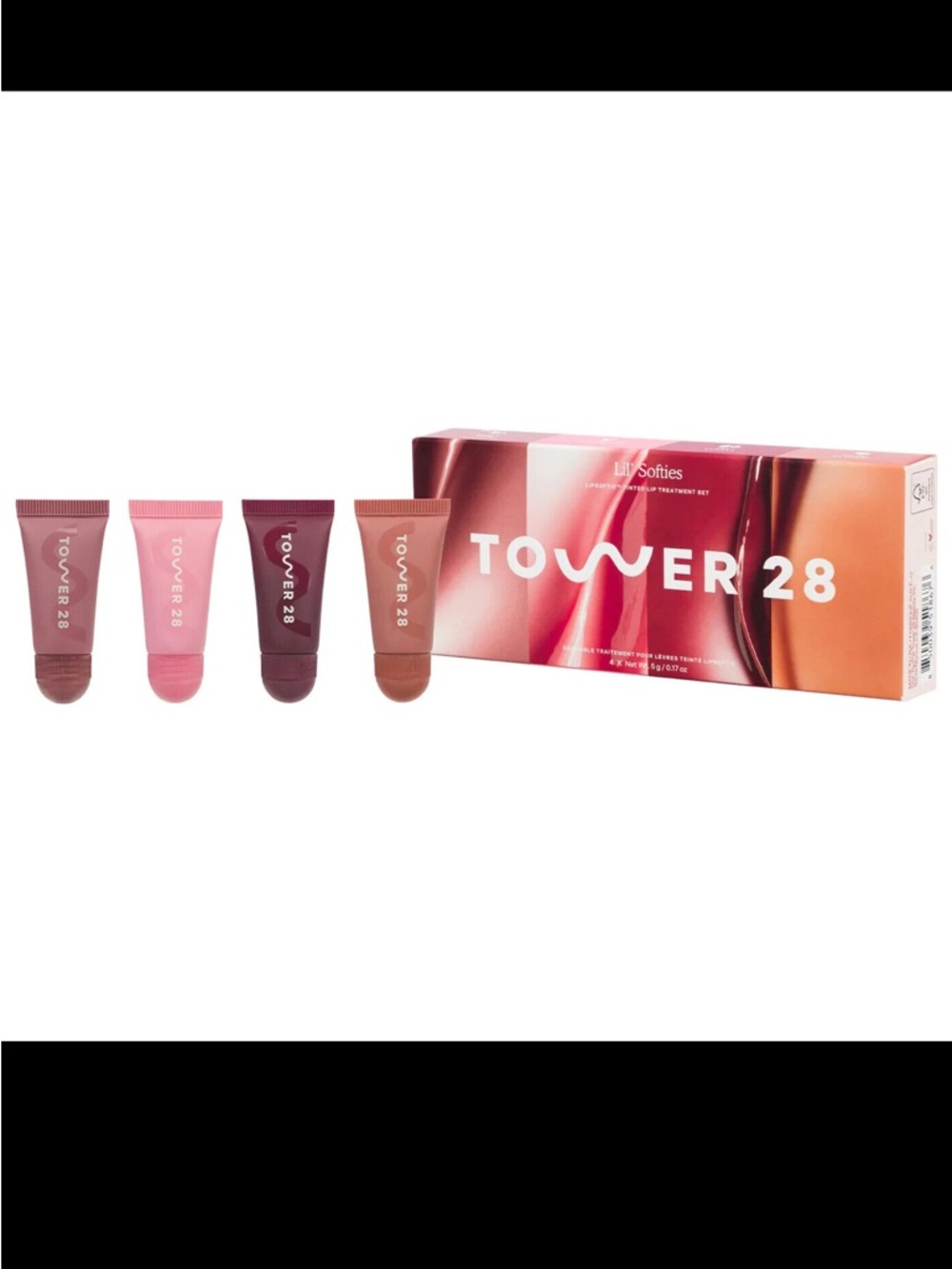 Tower 28 Softies Lip Treatment Set - Pink, Mauve, Berry & Nude Shades